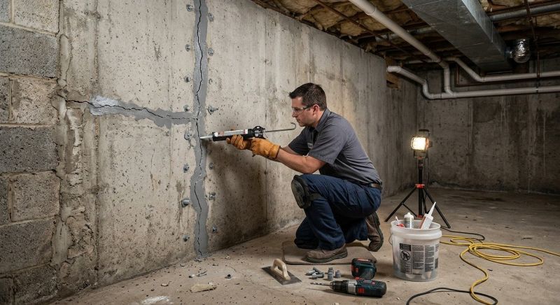 Basement Crack Repair in Greenville, SC