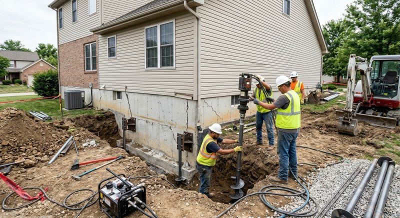 Foundation Settlement Repair in Columbus, OH